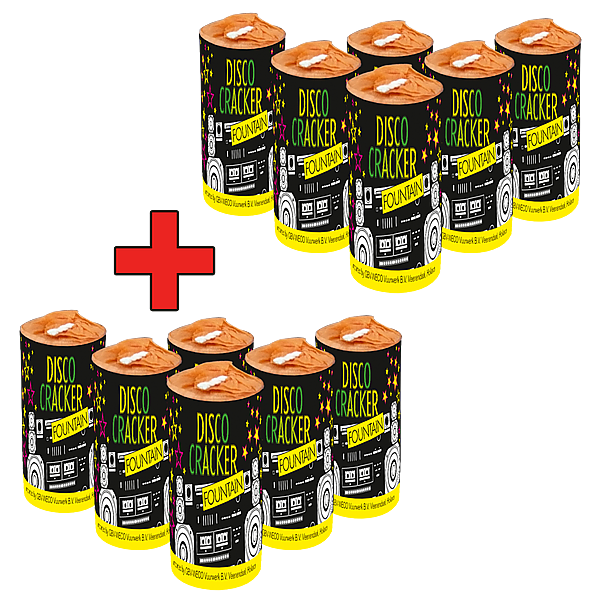 1150 Cat. 1 Disco Crackers 1+1 Actie